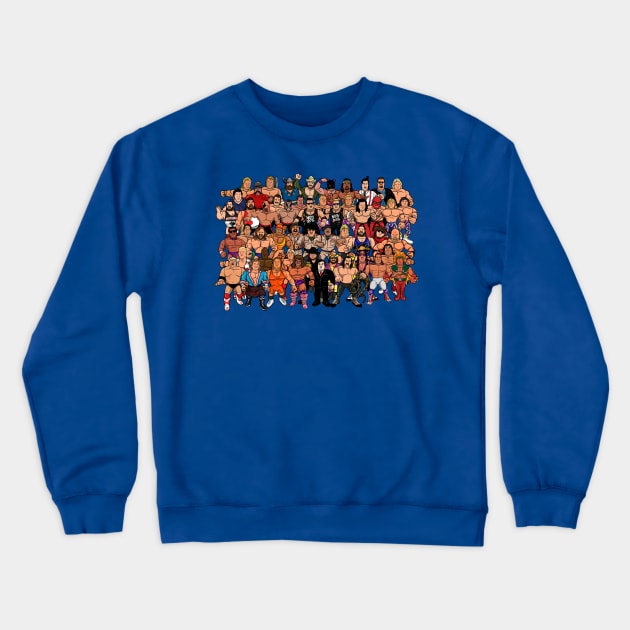 1991 wrestling roster Crewneck Sweatshirt by jasonwulf